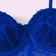thumbnail image 6 of Akiihool Womens Underwear Fashion Lingerie Lace Matching Bra and Briefs Set, Blue Size XL, 6 of 6