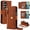 Brown, variant on Dteck Wallet Phone Case with Card Slots, Zipper Pocket and Adjustable Strap for Samsung Galaxy Z Fold 7,Dark Purple