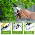 thumbnail image 6 of Ratchet Pruning Shears - Times Easy to Work, Work 3 Times Easier, Arthritis Weak Hand Snips, Professional Pruning Shears, Cutting Rose, Flower, Hedge, Stem, Sharp Scissors Gardening Tools, 6 of 8