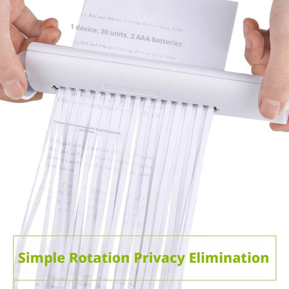 Manual Paper Shredder, Mini Portable Document Cutter for Office, School & Accounting Use