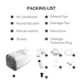 thumbnail image 6 of 4500 BTU Portable Air Conditioner Cools with Remote, 170 sq. ft. with Dehumidifier in White for Tent, Camping, RV Travel, 6 of 10