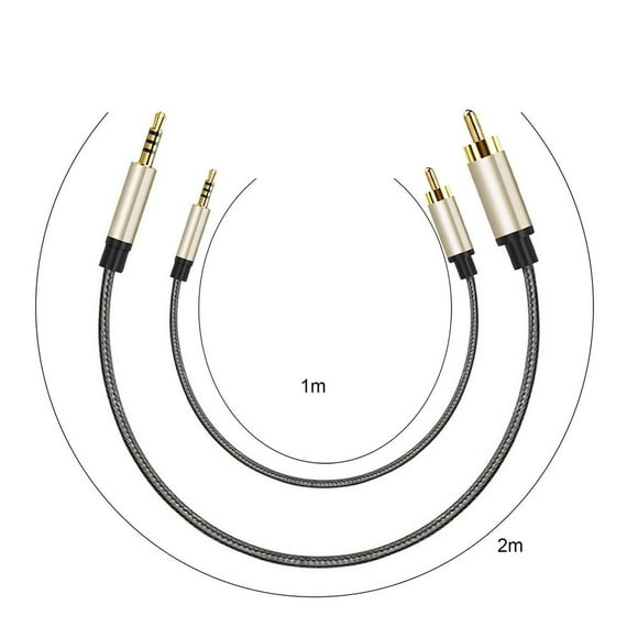 1/2m RCA to AUX 3.5mm Jack Coaxial Audio Connector Cable for Xiao-mi 1/2 TV