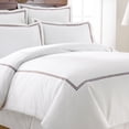 thumbnail image 4 of 600TC Cotton Rich 3pc Duvet Set With Double Marrowing - Graphite, 4 of 5