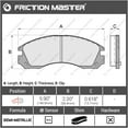 thumbnail image 3 of Friction Master MKD866 Front Semi-Metallic Brake Pads Replacement Set, 3 of 3