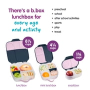 b.box Large Lunch Box for Kids, Bento Box with Ice Pack, Leakproof - Indigo Rose