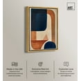 thumbnail image 2 of Blue With Cream Canvas Midcentury Abstract Wall Art by Art Remedy, Gold Frame, 24" x 36", 2 of 7