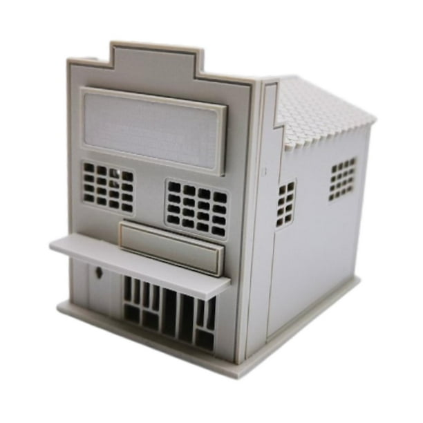 Casa japonesa en miniatura a escala 1/87, modelo ensamblado, maqueta de tren para arena 8CMX10CMX9.1cm