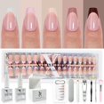 thumbnail image 1 of Press On Nails SXC Cosmetics, punta francesa, tono de piel nude, 1 of 9