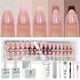 thumbnail image 1 of Press On Nails SXC Cosmetics, punta francesa, tono de piel nude, 1 of 9
