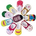thumbnail image 6 of Dearhouse 5Pairs Baby Toddler Anti Slip Skid Socks for 6-18 Months Cute Animal Stripes No-Show Crew Boat Socks Baby Socks Footsocks, 6 of 7