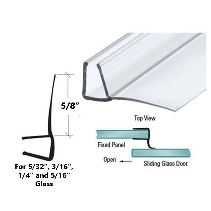 Shower Door Polycarbonate With 90 Degree 5 8 Long Vinyl Fin Seal For 32 3 16 1 4 And Glass 64 Com Shower Door Polycarbonate With 90, Sliding Shower Door Seal