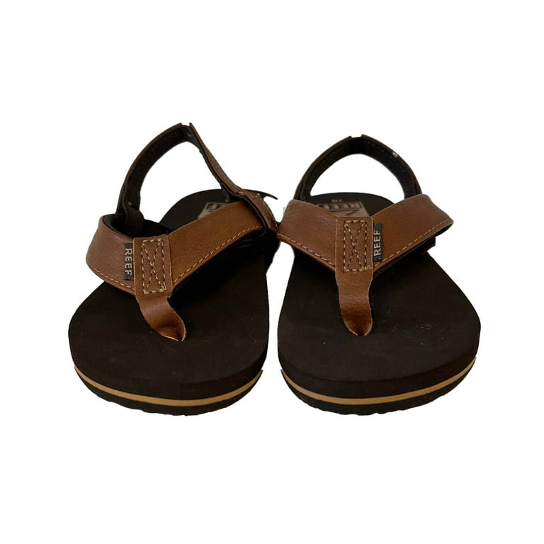 Pre-owned Reef Boys Brown Flip Flops size: 7-8 Toddler