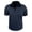 Navy, variant on Chbgutlmr Mens Short Sleeve Shirts Turn down Collar Color Blocked Button T-Shirts Casual Summer Basic Pullover Tops with Pockets