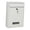 White, variant on Metal Locking Mailbox Wall Mounted Rustproof Mail Case Rainproof Lockable Mail Box 2 Keys Home Office Gate Secure Letterbox Suggestion Box Silver