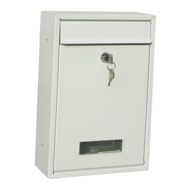 Metal Locking Mailbox Wall Mounted Rustproof Mail Case Lockable Mail