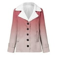 thumbnail image 5 of Women's Winter Warm Caots Fashion Zip Up Plus Size Composite Plush Button Lapels Jacket Outwear Coat, 5 of 6