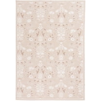 Mainstays Neutral Sculpted Floral Indoor Area Rug, 5'x7'