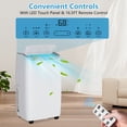 thumbnail image 5 of 14,000 BTU Portable Air Conditioner with Built-In Dehumidifier - Portable AC Unit for Rooms Up to 750 Sq Ft - Remote Control, Window Mount Exhaust Kit, Easy to Move, 5 of 8