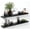 Modern Black - Rich Neutral Satin, variant on White Floating Shelf 48 inches, High End Solid Real Wood 48inch Long Floating Shelves for Wall Mounted, White Wooden 48in Floating Shelves, Heavy Duty Bracket, 48 X 6.5 X 1.75 inch, Set of 2