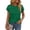 08# Dark Green, variant on Womens Summer Tops Trendy 2026 Cap Sleeve T Shirts Crew Neck Pleated Front Beach Vacation Clothes Fashion Royal Blue L