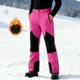 thumbnail image 5 of YOIAVAIOY Professional Ski Gear One-Piece Ski Bibs: 3-Layer Waterproof Abrasion-Resistant Insulated Unisex Snow Pants Pink S, 5 of 9