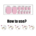 thumbnail image 4 of Jumpingount 1X Toe Nail Stickers Girl Full Art Decoration Polish Adhesive Cover Patch Shop Decals Hand Decorations Manicure Juegos de manicura No.6, 4 of 6