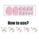 thumbnail image 2 of Vogacara 1X Toe Nail Stickers Removable Girl Manicure Paper Home Patch Art Nails Hand Cover Decals Full Adhesive Polish Juegos de manicura No.6, 2 of 6