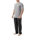 thumbnail image 5 of Fruit of the Loom Men's Crewneck Tee and Fleece Pajama Pants Set, 2-Piece, Sizes S-5XL, 5 of 9