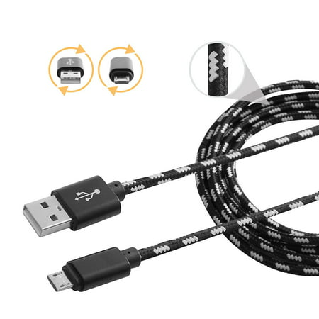 Insten Braided Micro USB Cable Charging Cord Charger for Coolpad Canvas Defiant Catalyst Android Cell Phone and All MicroUSB enabled devices (Best Non Phone Android Device)
