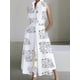 thumbnail image 3 of Vestido estampado elegante para mujer, ropa de calle sin mangas con cuello de pico, informal, holgado, con bolsillo, Patchwork, para fiesta y Club, primavera y verano, 3 of 4