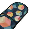 thumbnail image 4 of Yayeee Double Oven Mitt Kitchen Heat Resistant Baking 35" x7" Quilted Glove, Blue Cubes, 4 of 6