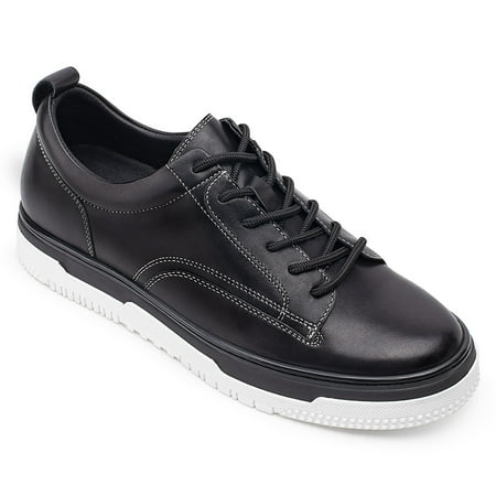 

CMR CHAMARIPA Mens Black Casual Elevator Shoes Hidden Heel Height Increasing Sneakers 2.36 inches