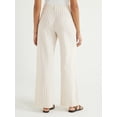 thumbnail image 3 of Scoop Women's and Women’s Plus Linen Blend Tailored Wide Leg Pants, Sizes 0-26W, 3 of 5