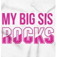 thumbnail image 2 of Big Sis Rocks Younger Little Sister Toddler Boy Girl T Shirt Infant Toddler Brisco Brands 2T, 2 of 6