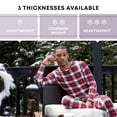 thumbnail image 5 of Rocky Men’s Thermal Underwear Set Insulated Top & Bottom Base Layer For Cold Weather, White Plaid XL, 5 of 8