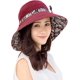 thumbnail image 2 of Sombrero de ala ancha con protección solar en algodón con cordón, visibilidad y protección UV para viajes a la playa (mujer), 2 of 4