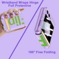 thumbnail image 4 of Compatible Purple Wrisband Case for Samsung Galaxy Z Flip 5 Case with Camera Lens Screen Protector,Shockproof Slim Bumper Cover Thin Phone Case for Samsung Z Flip 5 Case with Kickstand for Women, 4 of 14