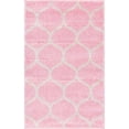 thumbnail image 3 of Contemporary Rosilan Collection Area Rug 5'x5' Octagon - Pink, 3 of 5