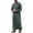 Army Green, variant on Thobe Long Sleeve Stand Collar Traditional Arab Robe Loose Fit Prayer Garment With Side Slits/Black/M