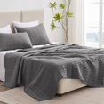 thumbnail image 4 of EXQ Home Ensemble de Courtepointe Taille Simple Gris 2 Pcs Couvre-Lit Léger Style Moderne Motif Courtepointe (1 Courtepointe 1 Taie d'Oreiller), 4 of 4