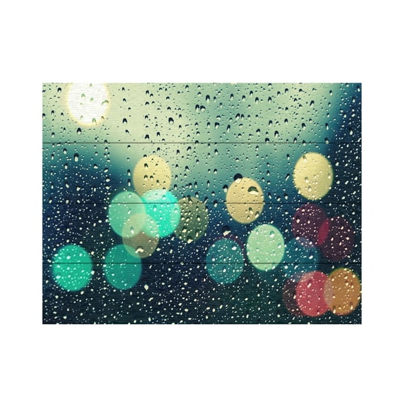 Trademark Fine Art 'Rainy City' Wooden Wall Art Art by Beata Czyzowska Young