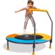 thumbnail image 1 of Trampolín plegable de 3 pies para niños, mini trampolín pequeño de 36" con barra de agarre para interiores y exteriores, altura ajustable y carga máxima de 150 libras, colchoneta para saltar para, 1 of 8