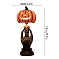 thumbnail image 2 of Daiosportswear Halloween Horror Pumpkin Lights,3.1x6.3in Resin Carved Lamps,Skeleton/Witch Designs,USB Powered,Warm LED Bulb,Replaceable Light,Party/Gothic Decor,Halloween Essential, Festive Lighting, 2 of 5