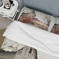 thumbnail image 4 of Designart "Red Farmhouse Rustic gracefulness I" Farm Bedding Covert Set - Country Red Landscapes Bed Set With 1 Sham, 4 of 6