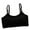 Black, variant on OSOLU Toddler Back Double Mesh Bras For Girls Teen Girls Sports Bras Comfort Soft Solid Color Bras Baby Breathable Dailywear, 6-15 Years