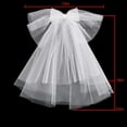 thumbnail image 3 of PIKADINGNIS Women Bridal Veil Bowknot Lace Tulle Short Wedding Bridal Veil With Comb 2 Layer Hen Party Cosplay Accessories, 3 of 6