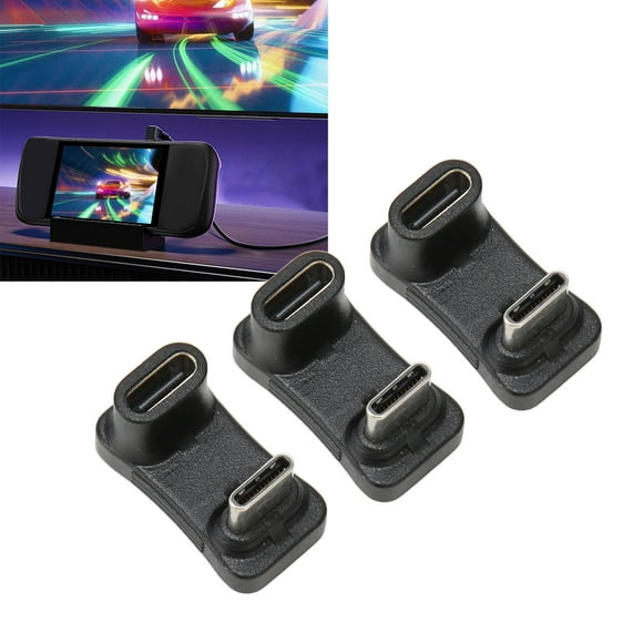 U Shape Type C Adapter, 4K Supported Male To Female Plug And Play USB C To USB C Adapter For Laptop