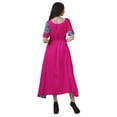 thumbnail image 4 of Moomaya Robe Décontractée en Viscose à Encolure Dégagée Imprimée pour Femmes Robe Midi, 4 of 4