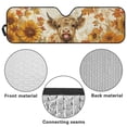 thumbnail image 6 of HUIACONG Sunshade Windshield, Sun Visor for UV Rays & Heat Protection, Suitable for Wrangler, Compass, Gladiator & Renegade , Accessories for Jeep Wrangler | X-Small - 60x21 inches Sunflower Cow, 6 of 6