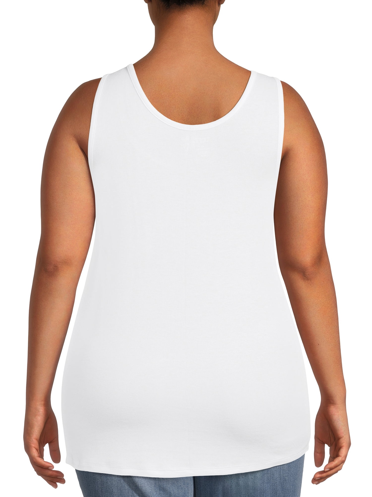 Terra & Sky Women's Plus Size Everyday Essential Layering Tank Top, 3-Pack